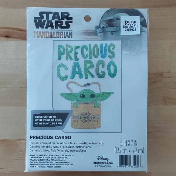 Star Wars Mandalorian Cross Stitch Kits - Precious Cargo & Grogu - Picture 2 of 5
